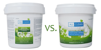 The Differences Between Our Alcohol Sanitizing And Disinfecting Wipes!
